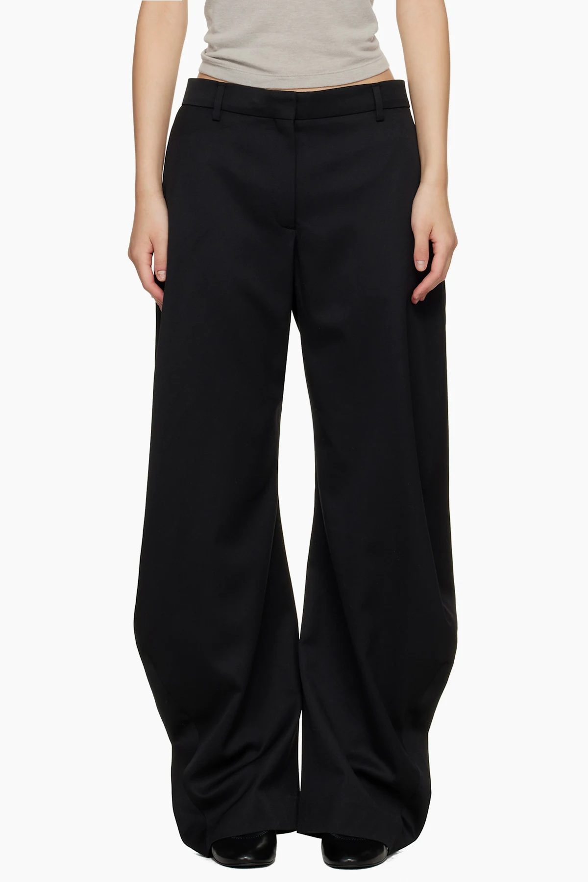Black Wool Trousers