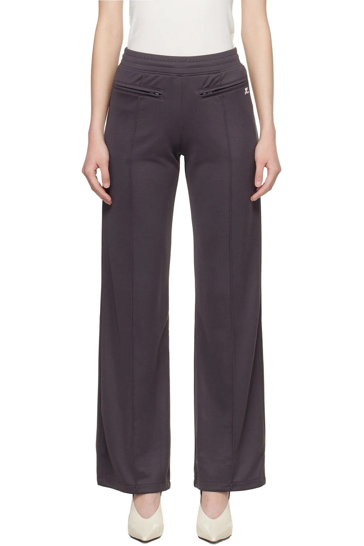 Gray Interlock Track Pants