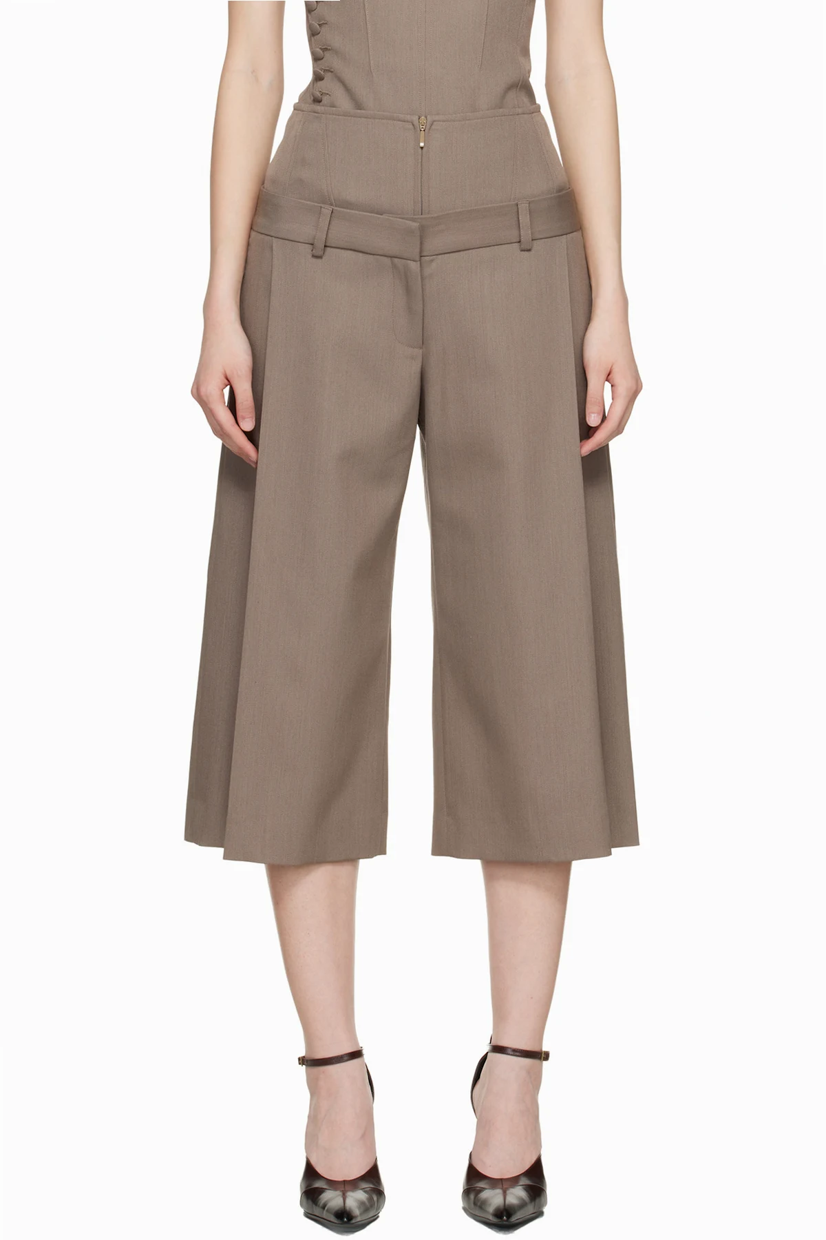 Taupe Jett Culottes Trousers