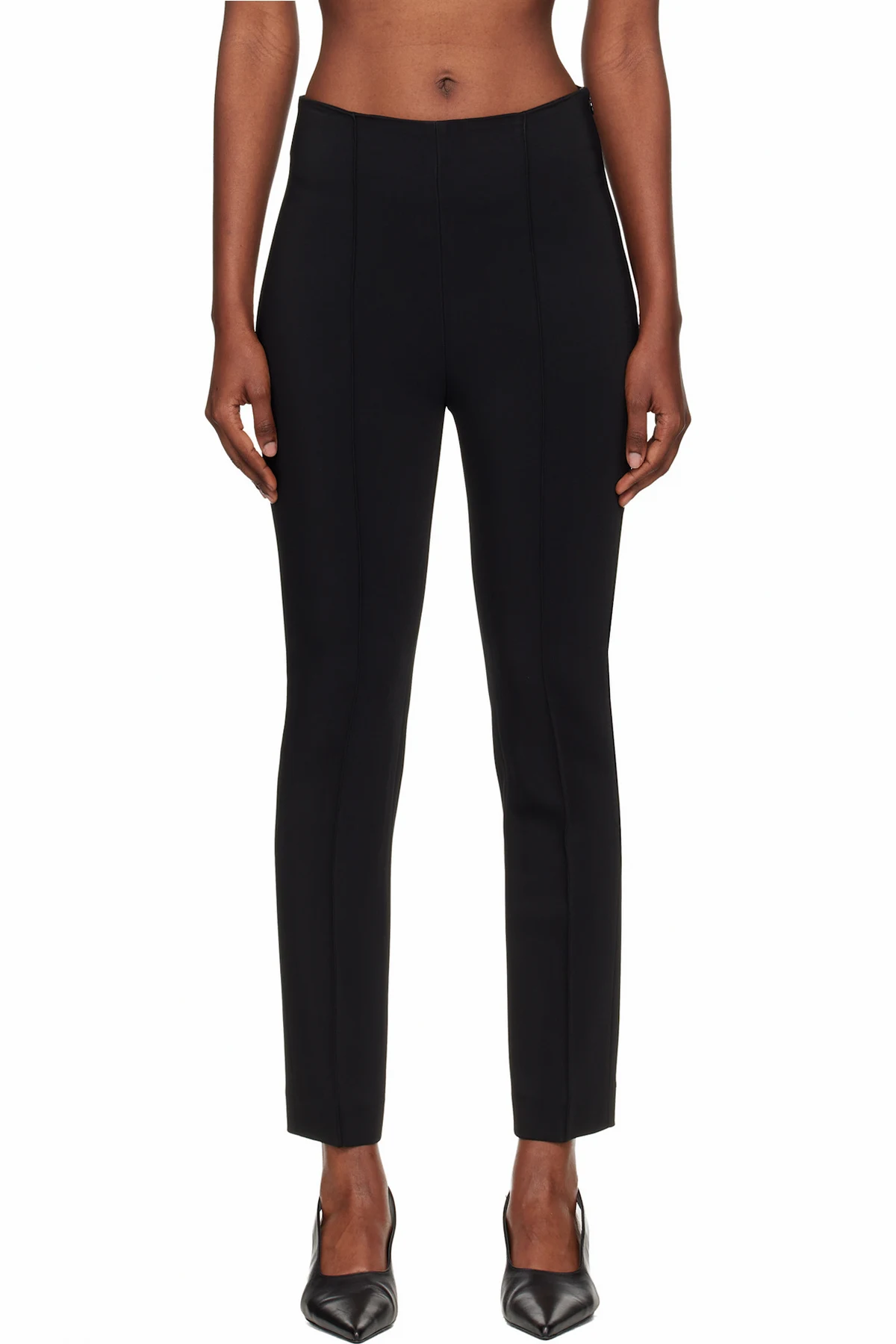 Black Cigarette Leg Trousers
