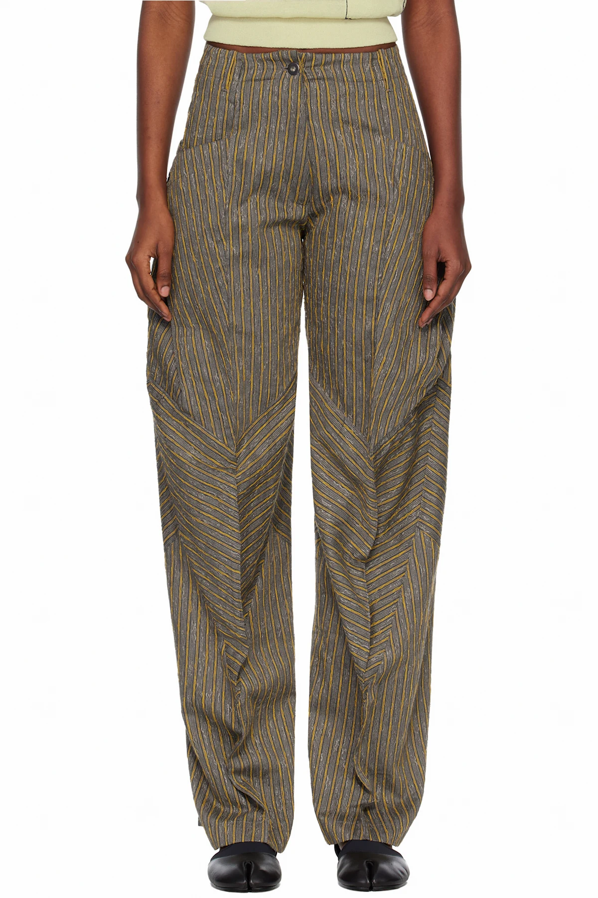 Gray & Yellow Centennial Trousers