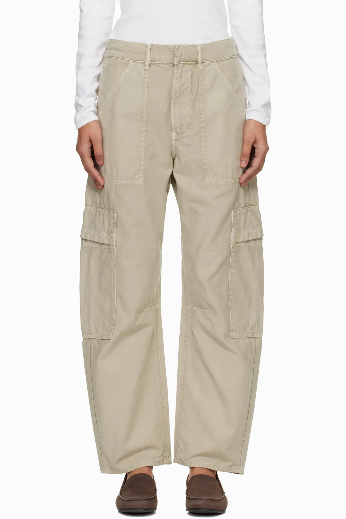 Beige Marcelle Cargo Pants