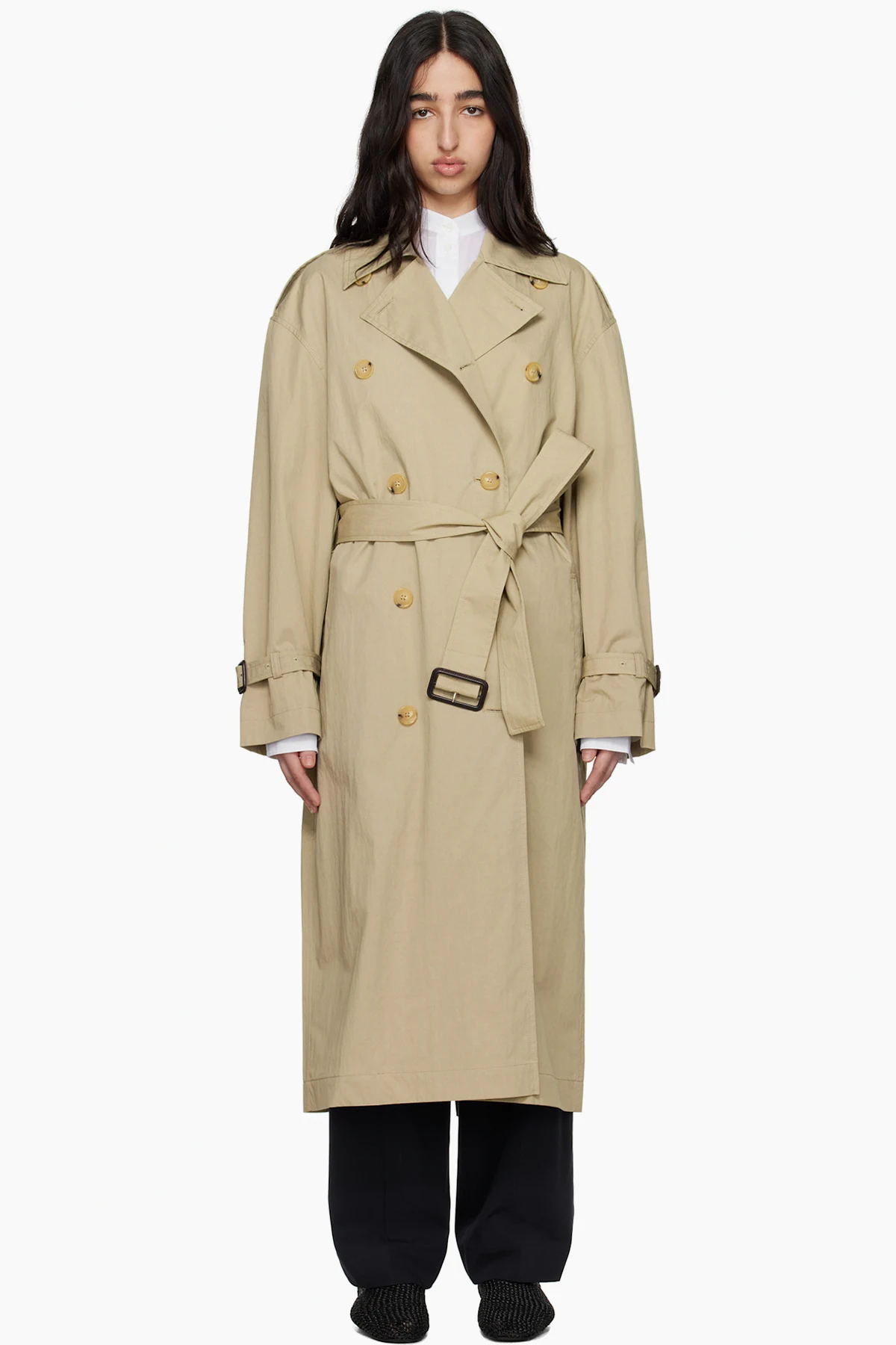 Khaki Crisp Summer Trench Coat