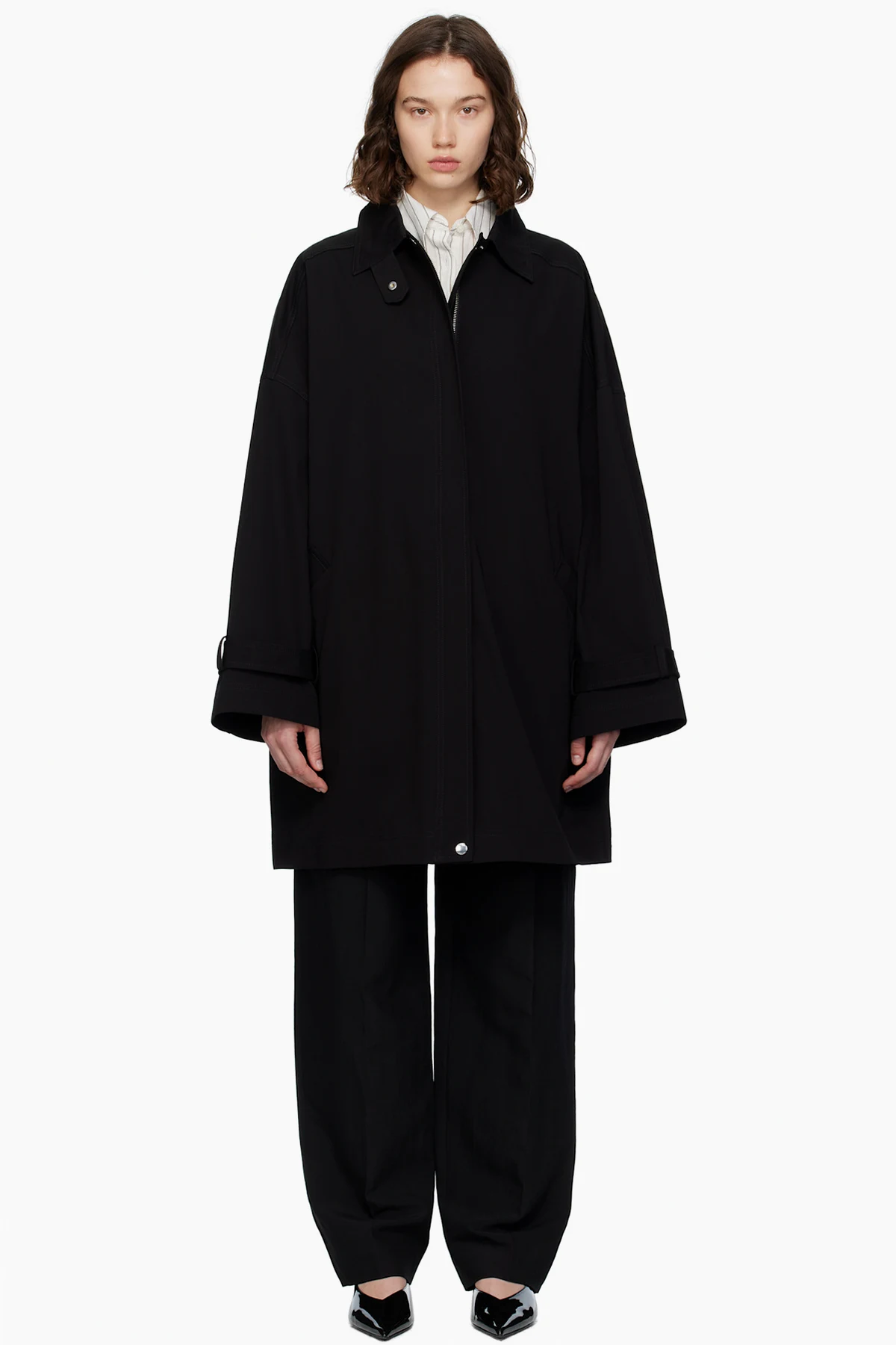 Black Oversized Trench Coat