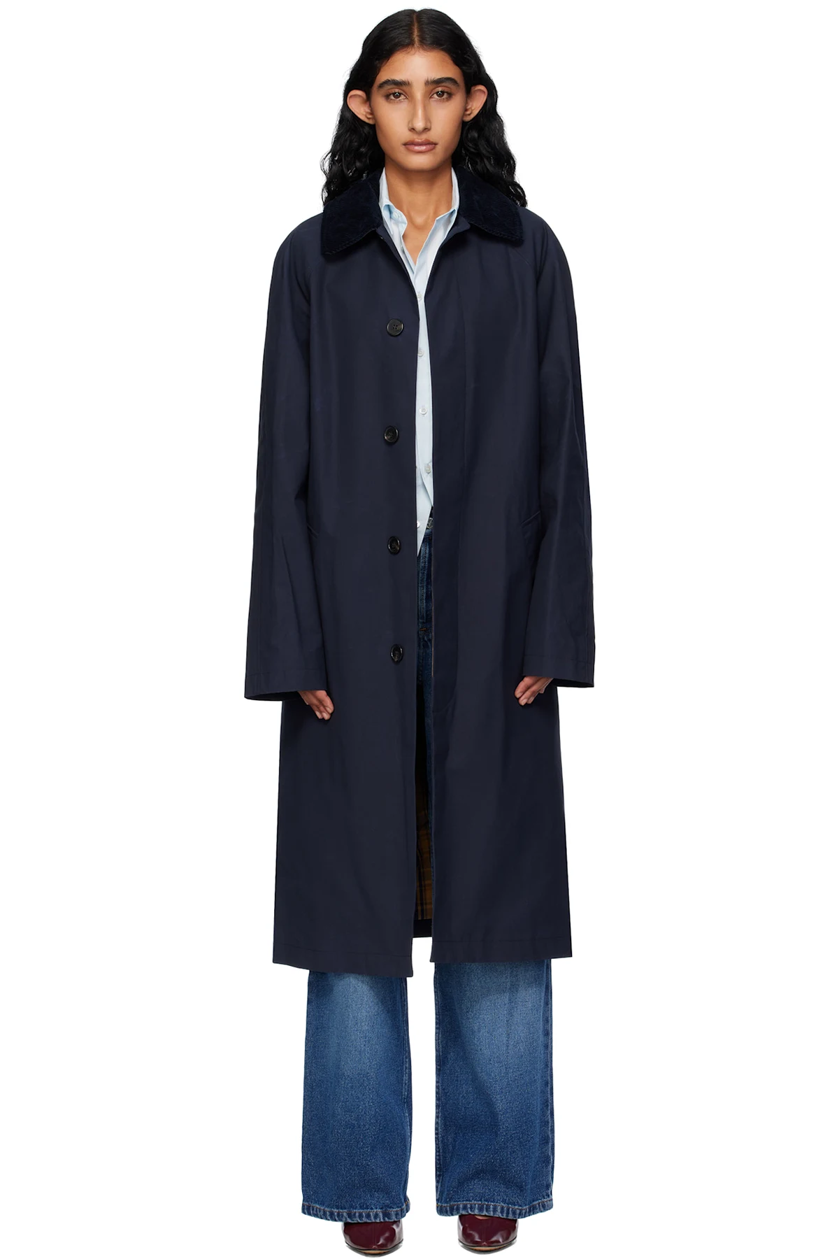 Navy Gaspard Mac Trench Coat