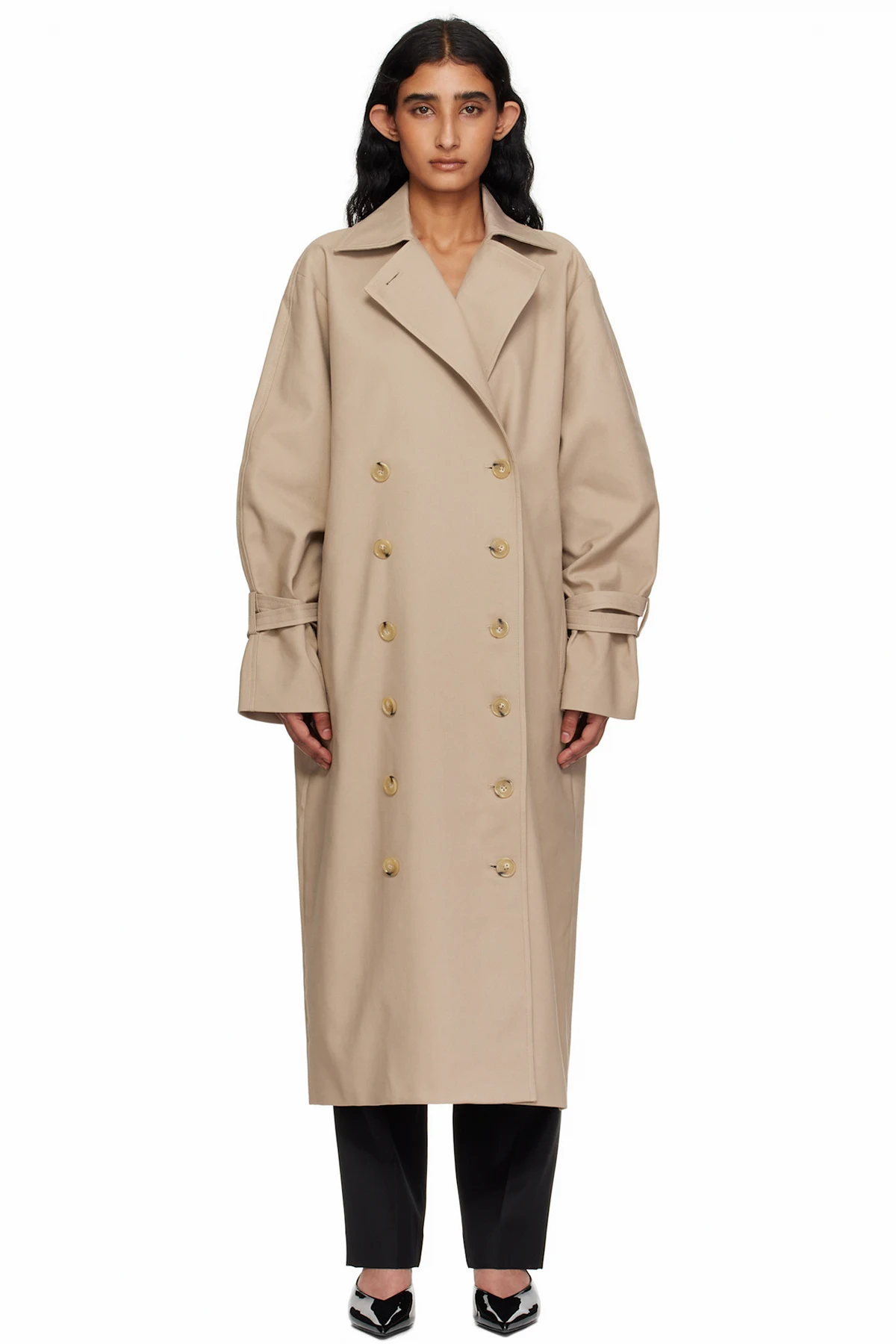 Beige Signature Trench Coat