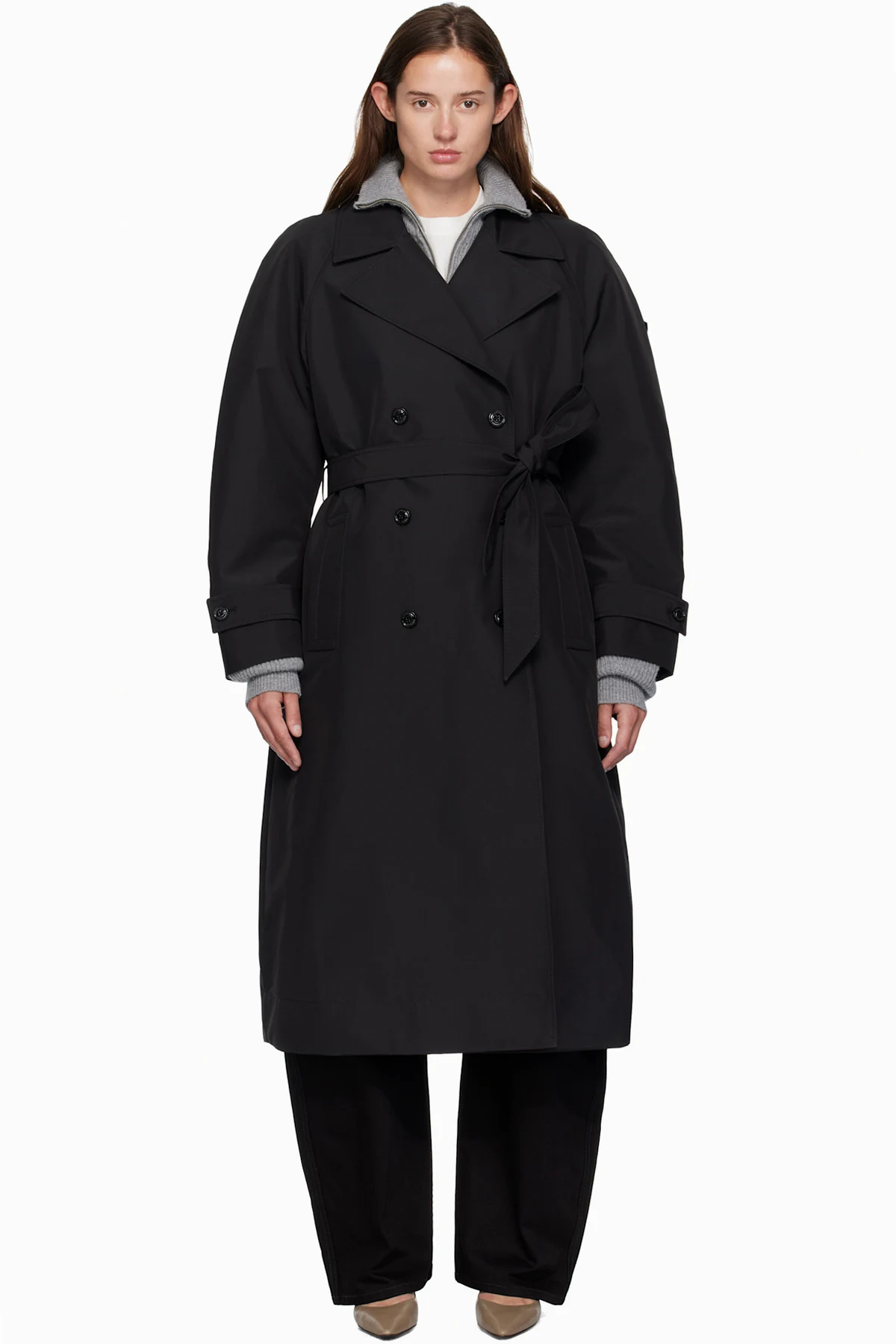 Moncler x EE72 Black Zake Trench Coat