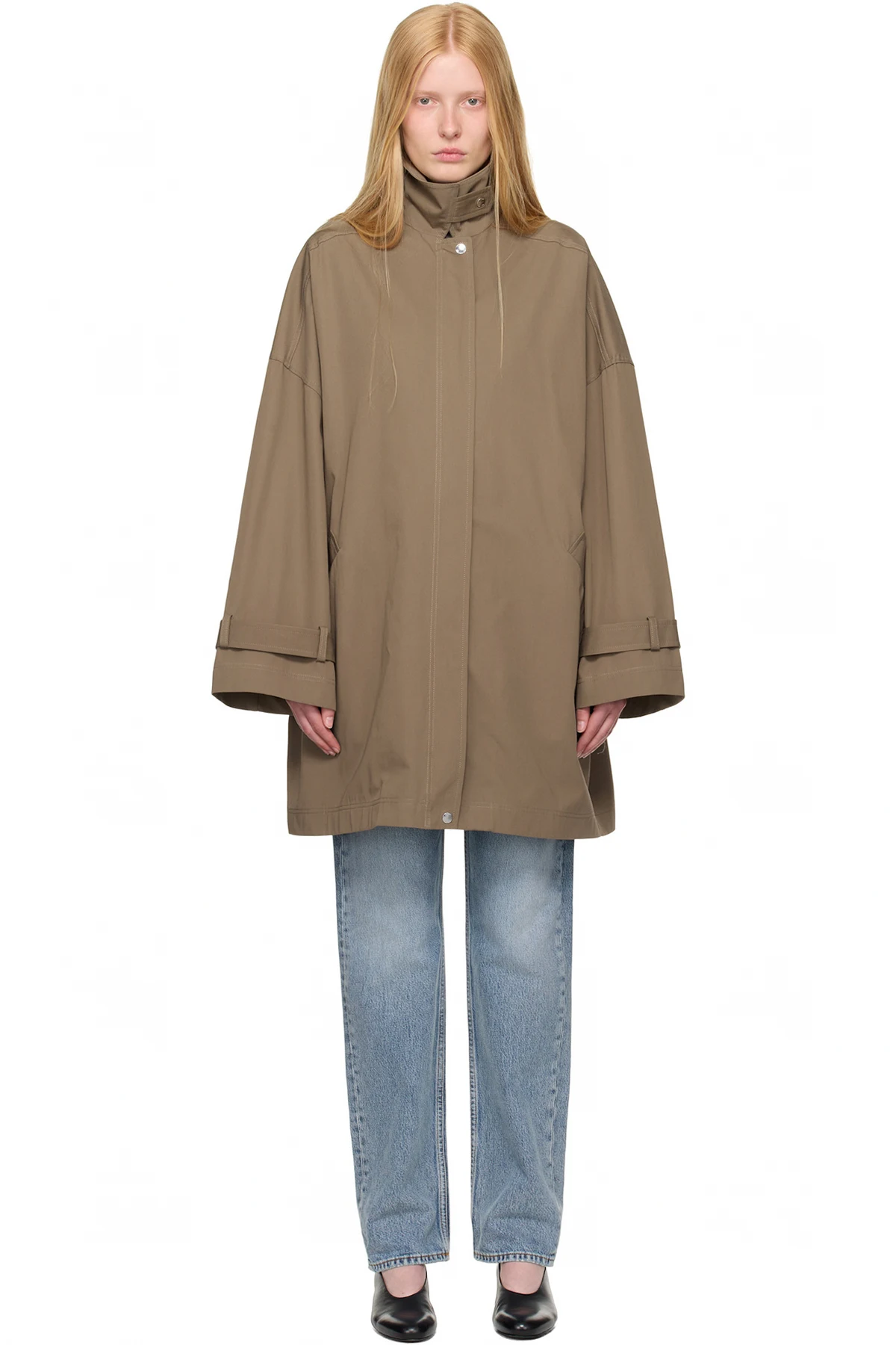 Taupe Oversized Trench Coat