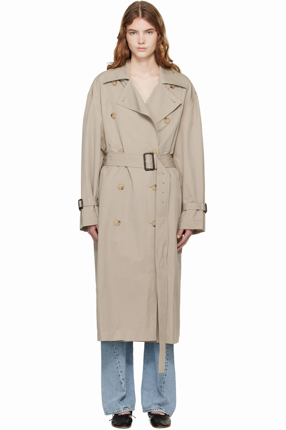 Taupe Crisp Summer Trench Coat