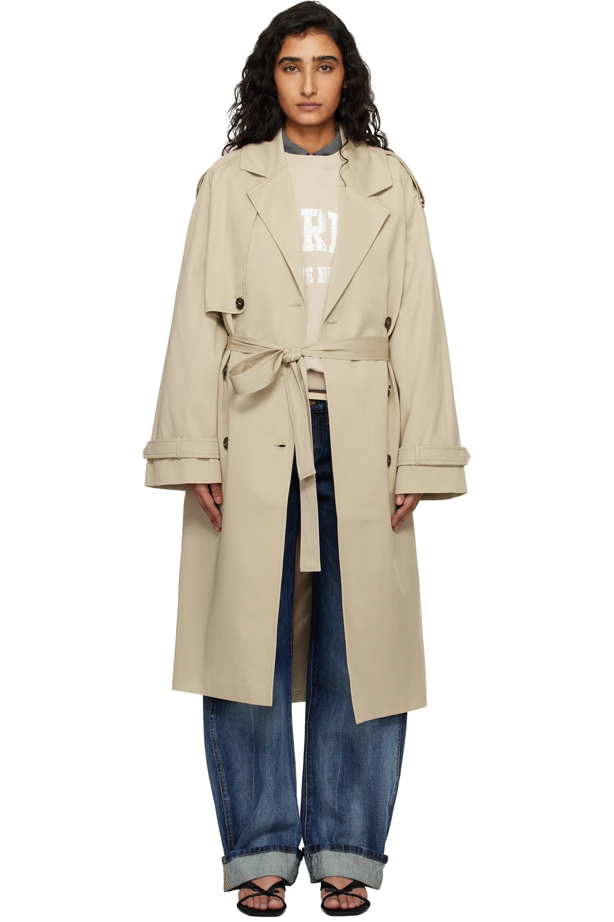 Taupe Rickie Maxi Trench Coat