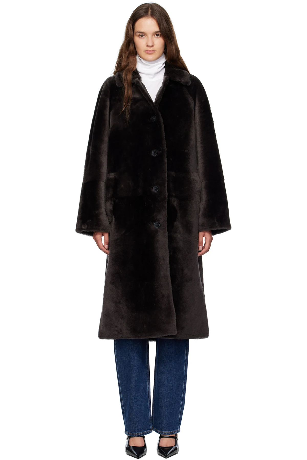 Brown Lambswool Coat