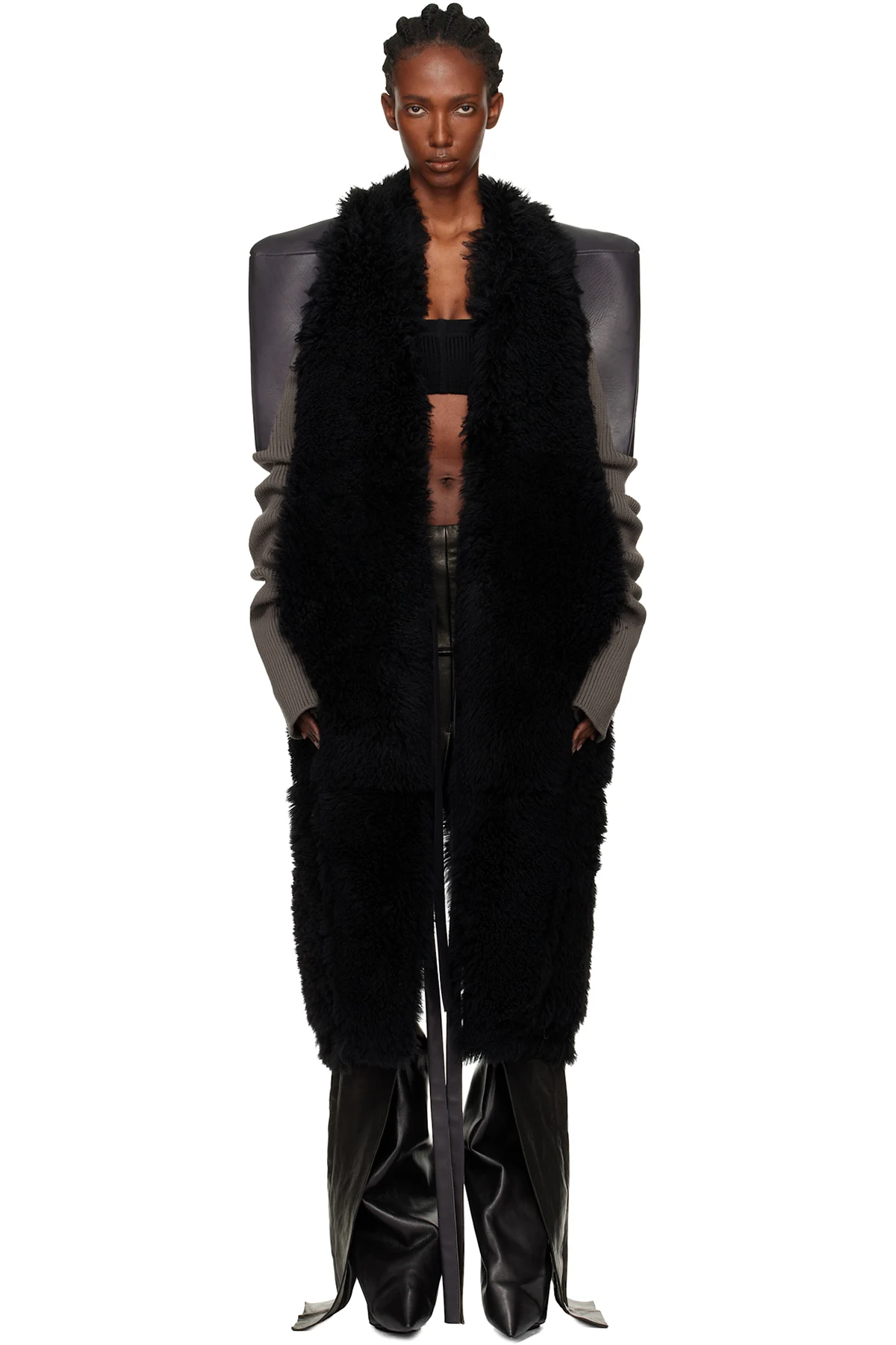 Black Concordians SL Cyclops Reversible Shearling Coat