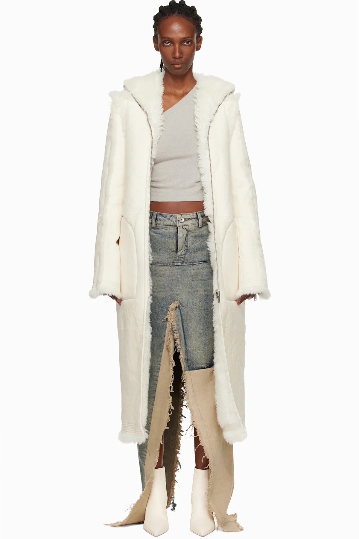 Off-White Concordians Klaus Reversible Shearling Coat
