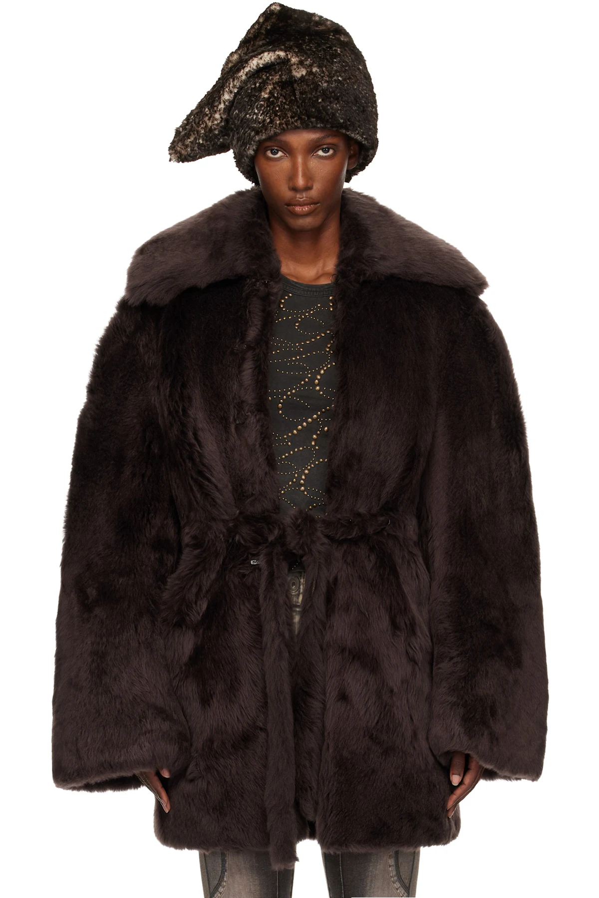 Brown Baby Shearling Coat