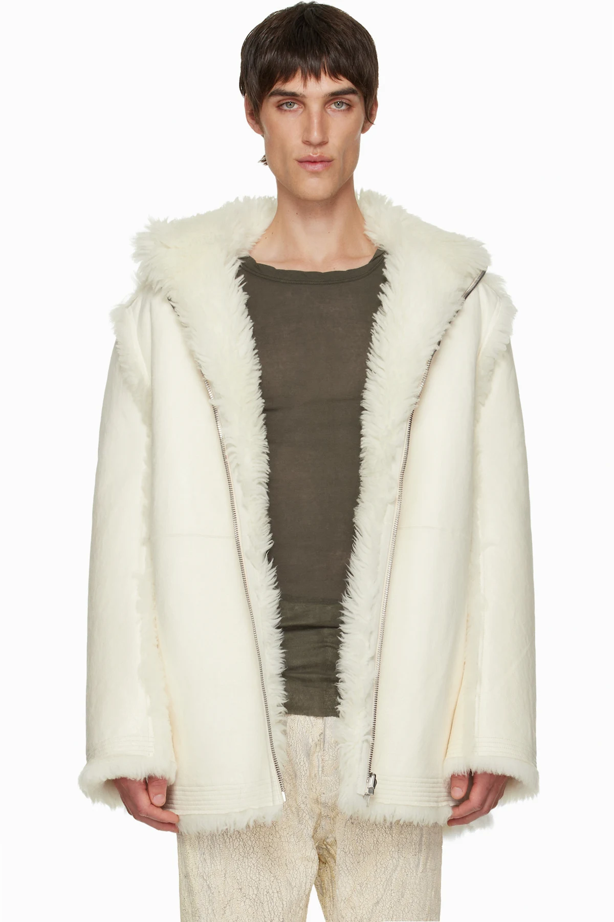 Off-White Mac Cropped Reversible Shearling Coat