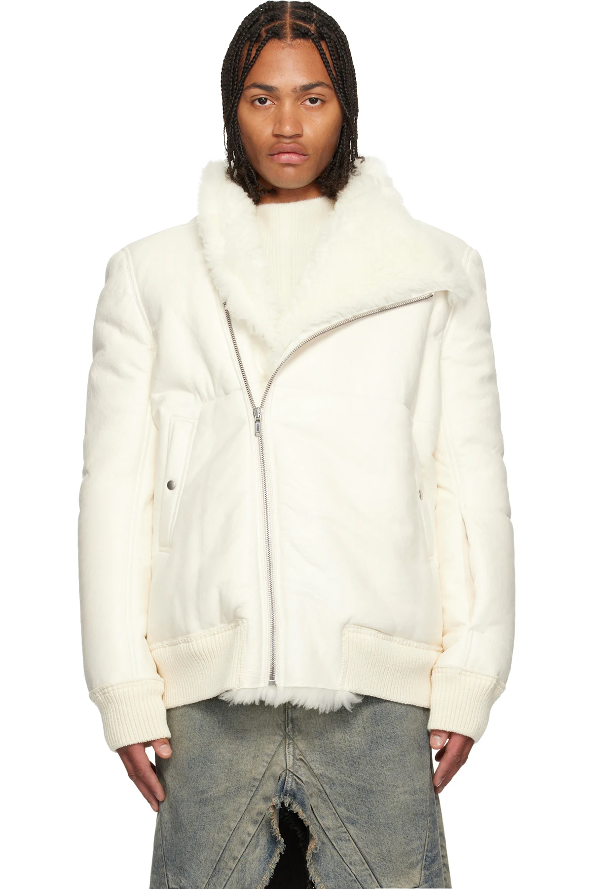 Off-White Concordians Hollywood Flight Shearling Jacket