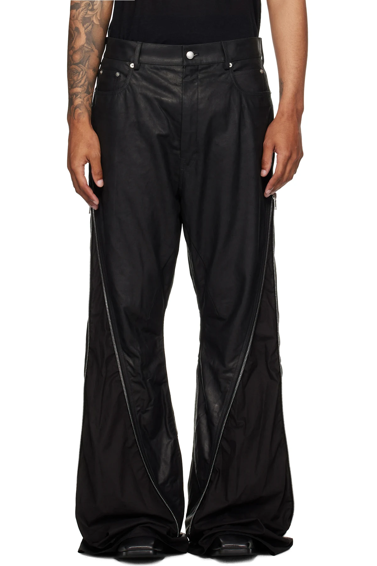 Black Concordians Bolan Banana Leather Pants