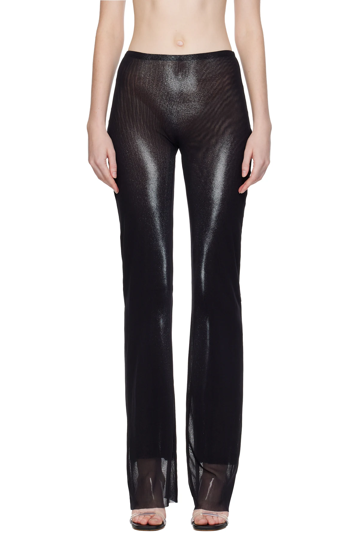 Black 'The Silver Body Dust' Lounge Pants