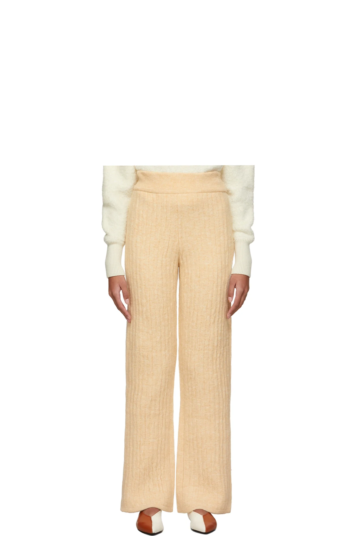 Beige Wool Shad Lounge Pants