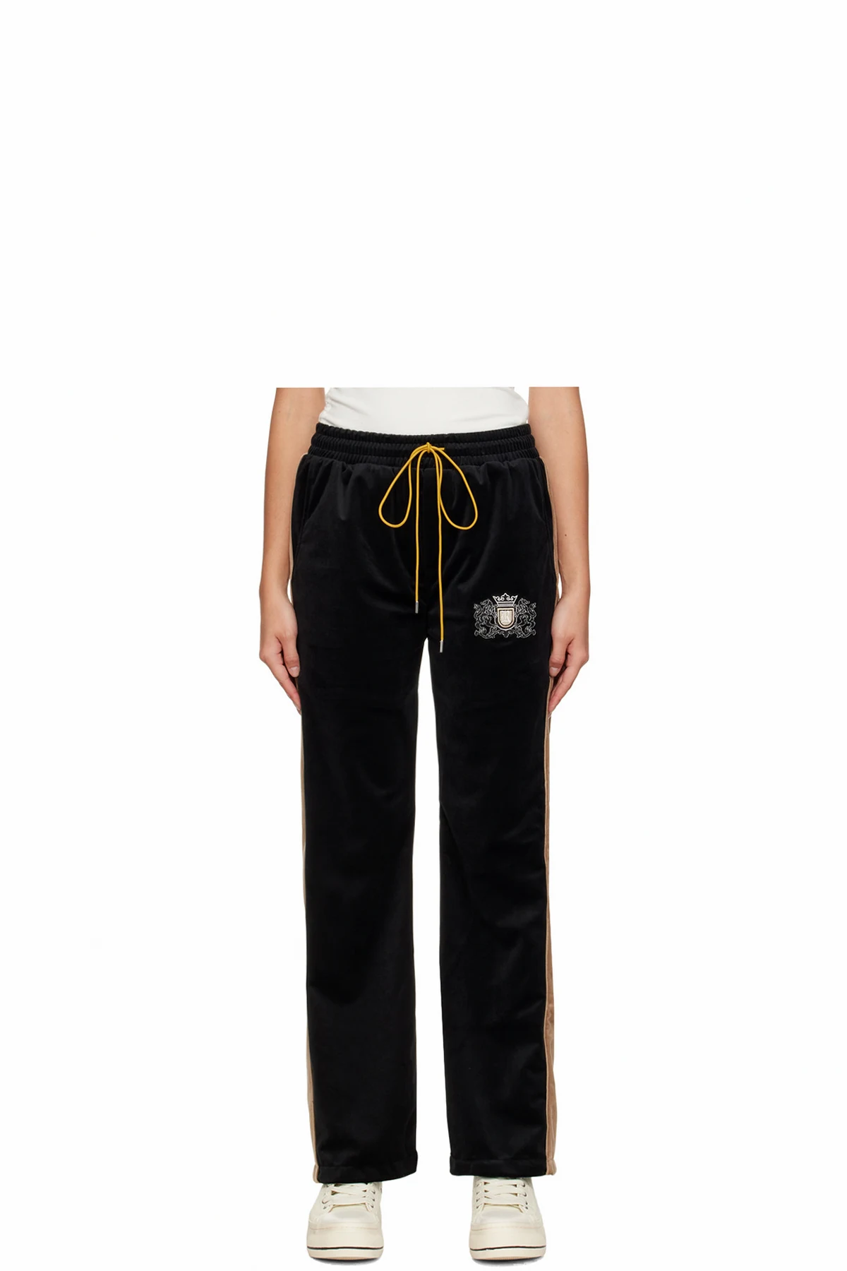 Black Embroidered Lounge Pants