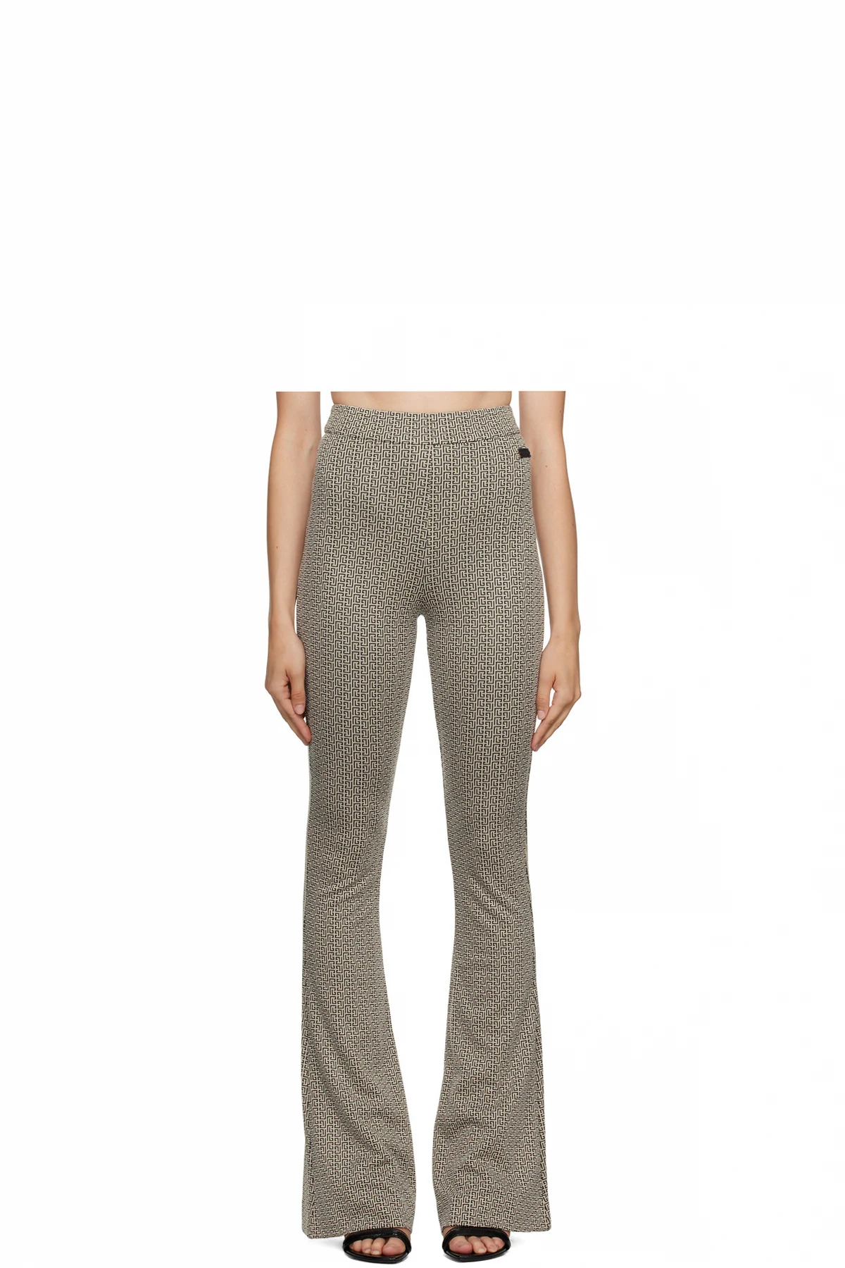 Beige Monogrammed Lounge Pants