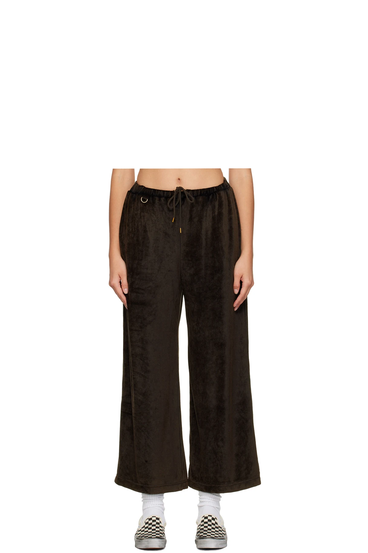 Brown Crystal-Cut Lounge Pants