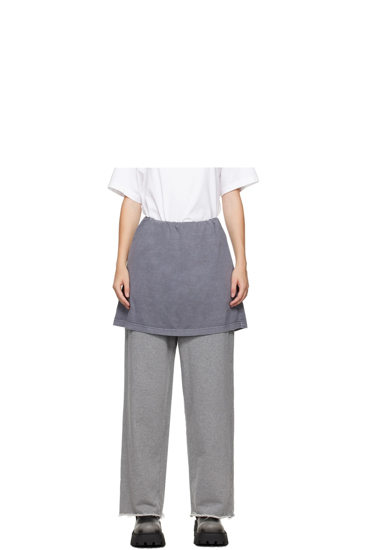 Gray Layered Lounge Pants