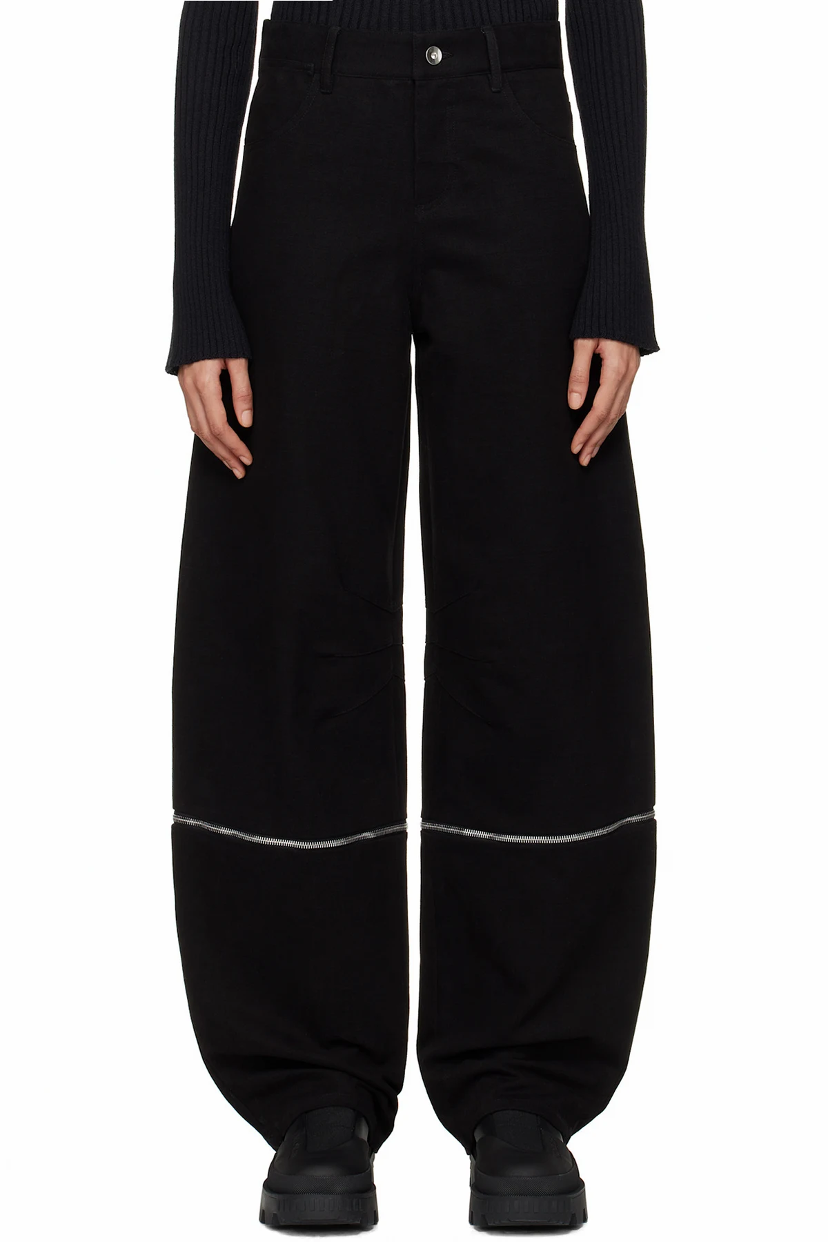 Moncler x Willow Smith Black Canvas Trousers