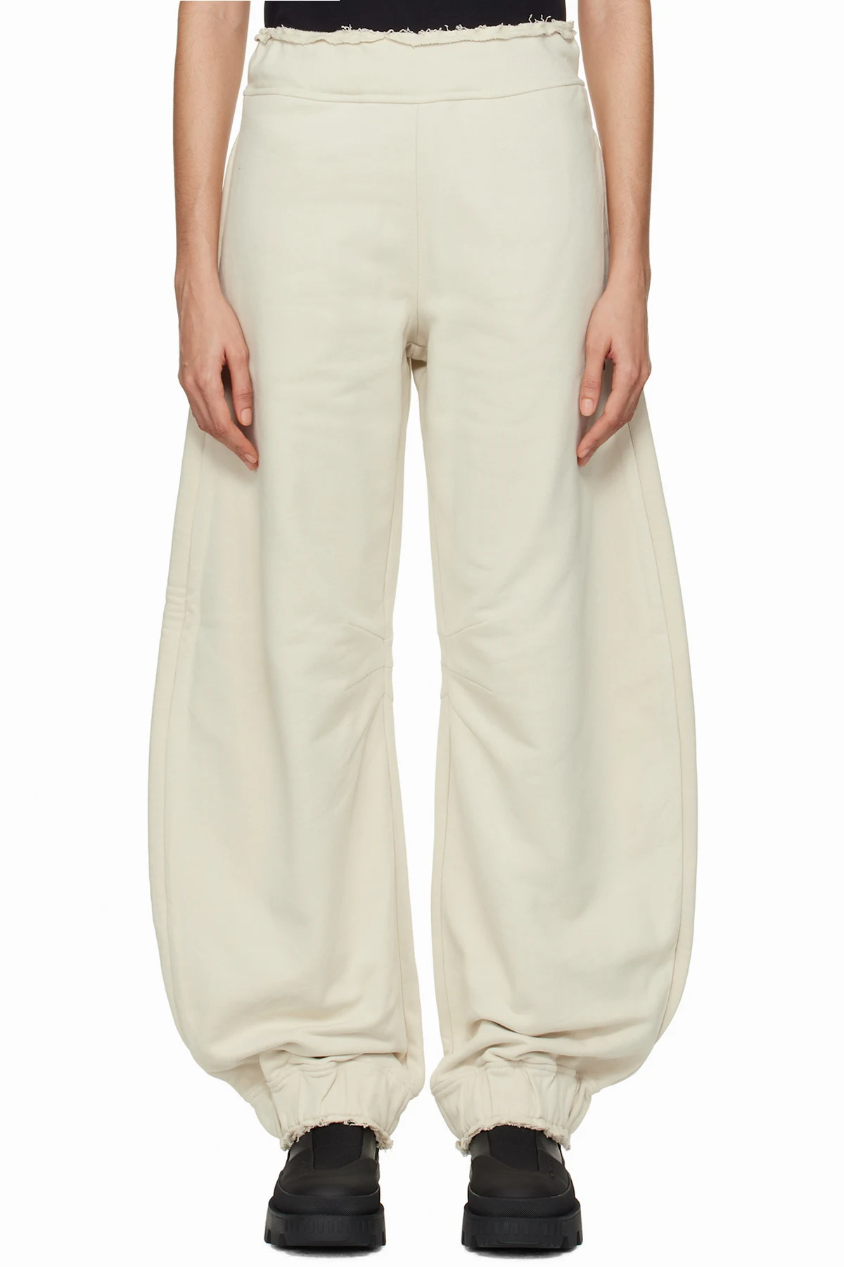 Moncler x Willow Smith Beige Raw Edge Sweatpants