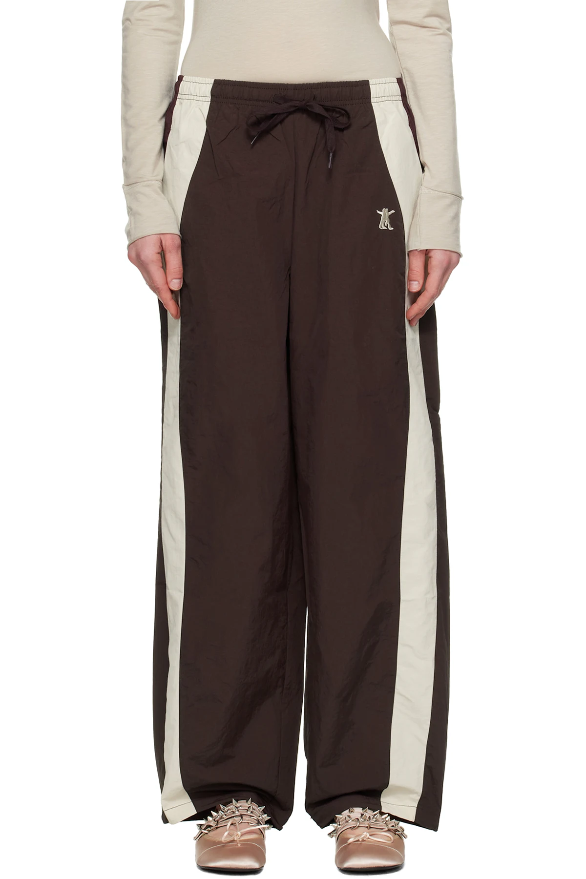 Brown & Beige YY Color Block Lounge Pants