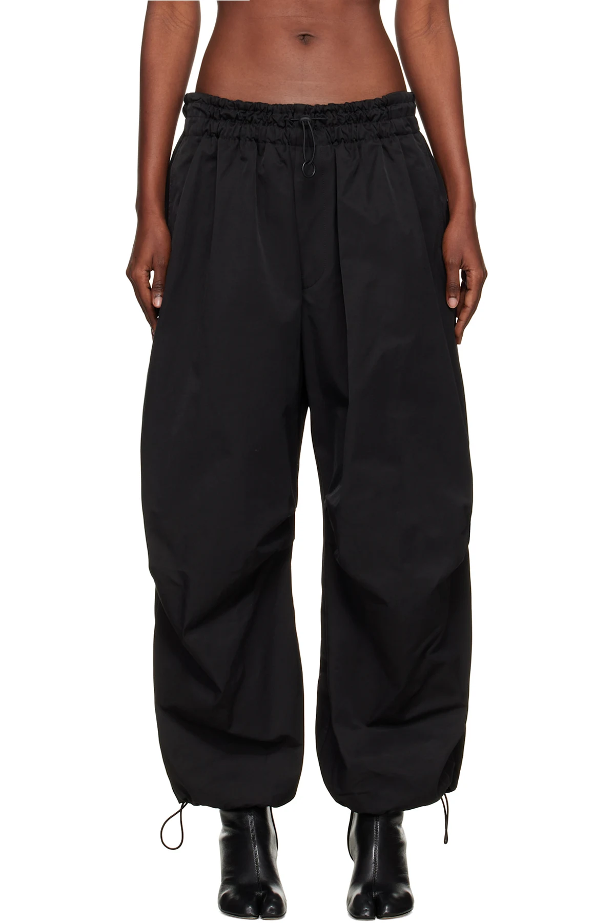 Black Twill Parachute Lounge Pants