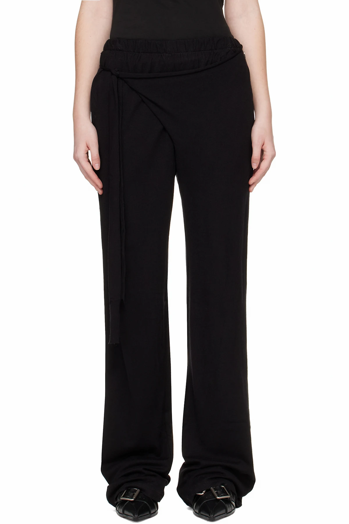 Black Knit Sweat Lounge Pants