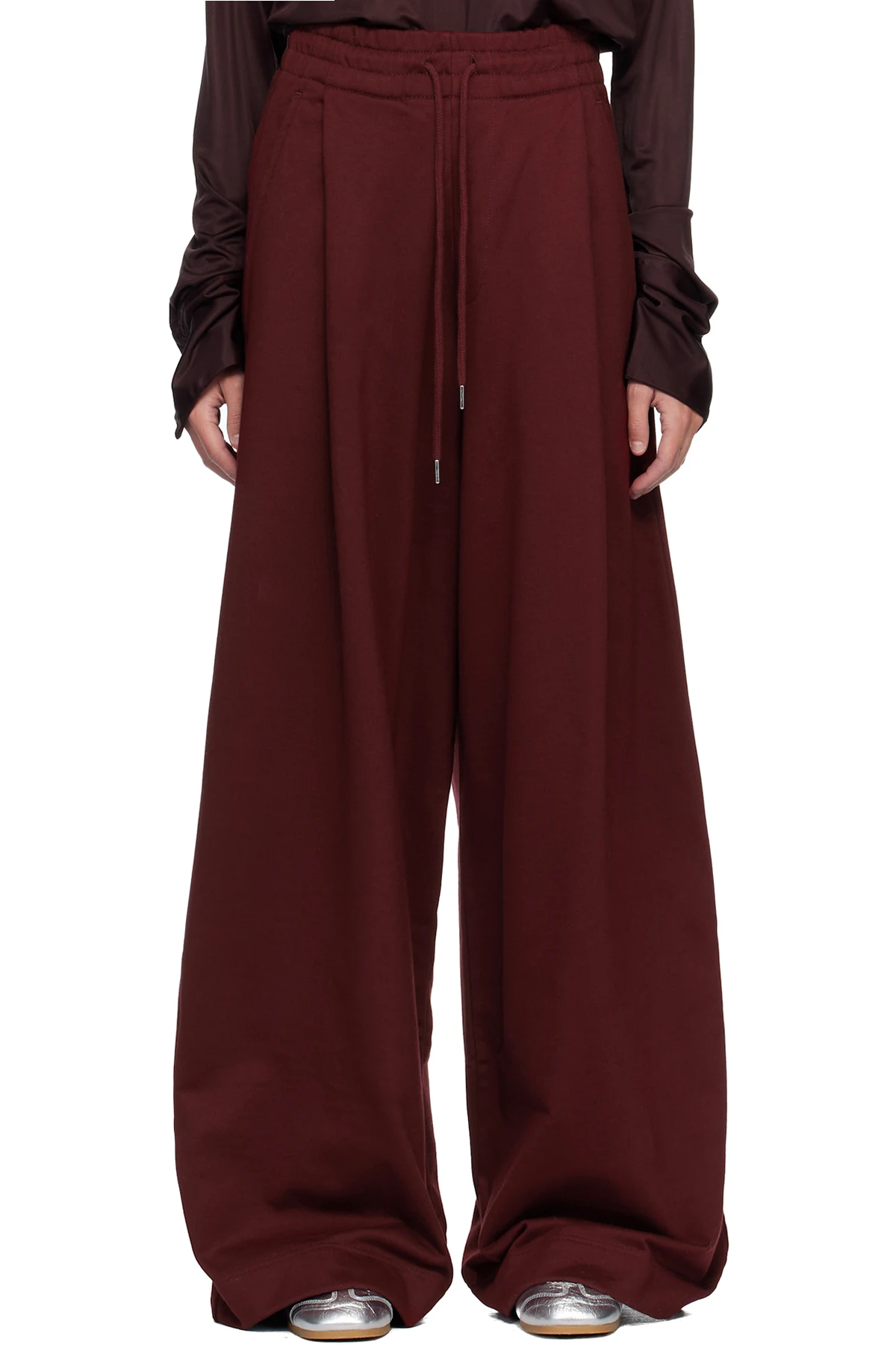 Burgundy Loose Sweatpants