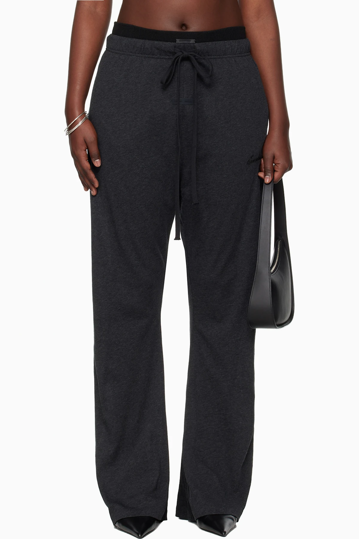 Gray Holiday Jersey Flare Lounge Pants