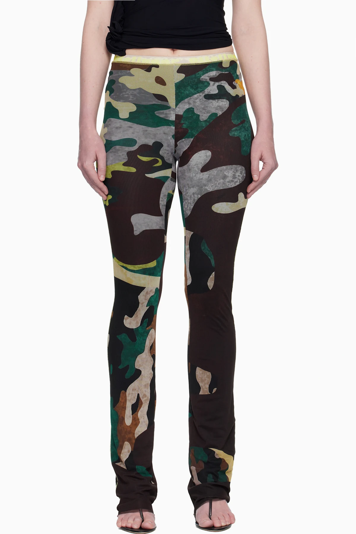 Multicolor Camo Mesh Lounge Pants