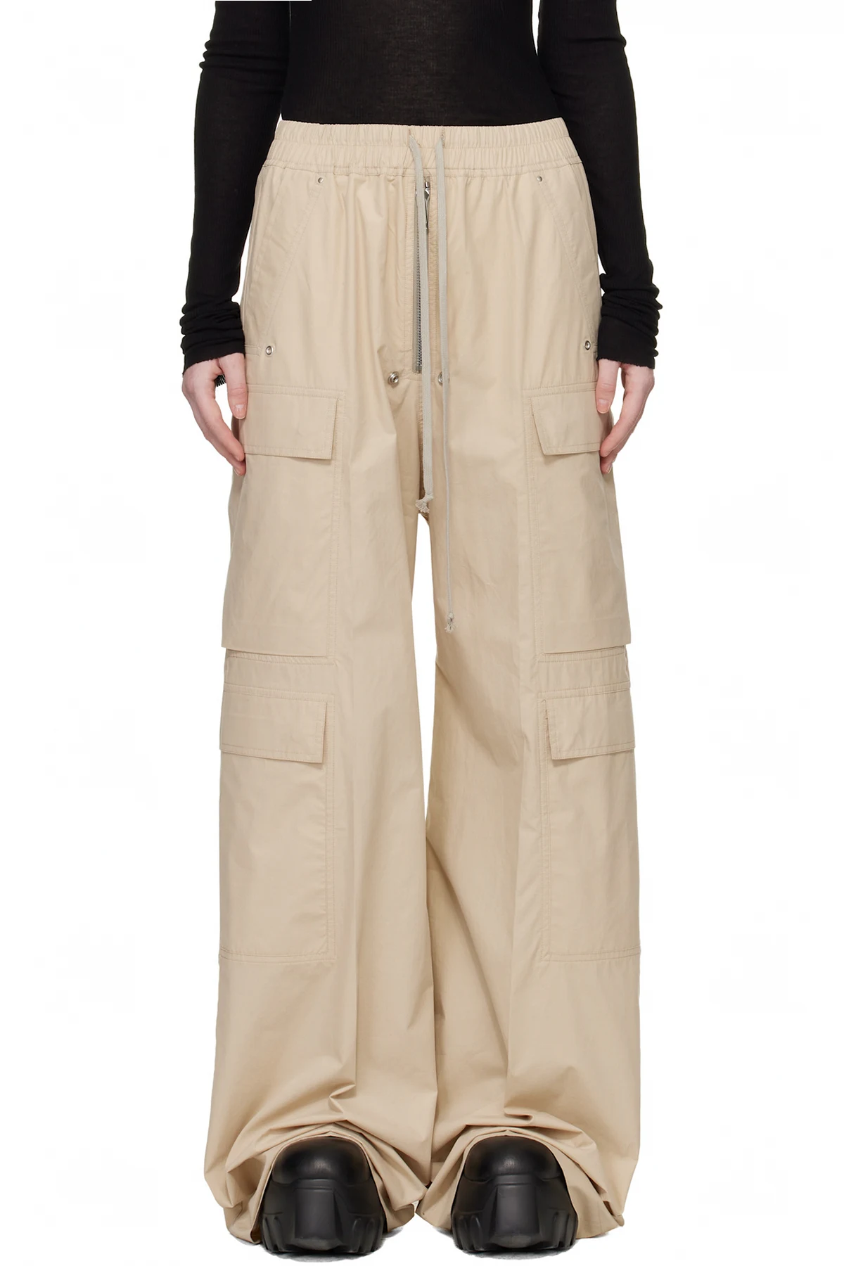 Beige Temple Cargobelas Cargo Pants
