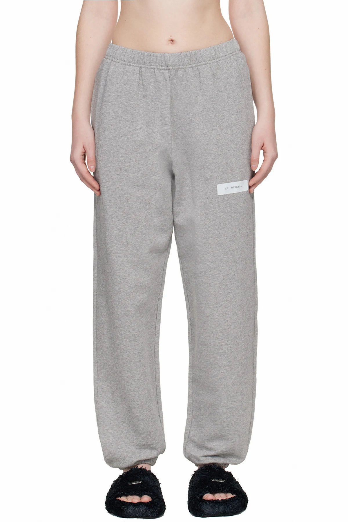 Gray Unbrushed Cotton Sweatpants