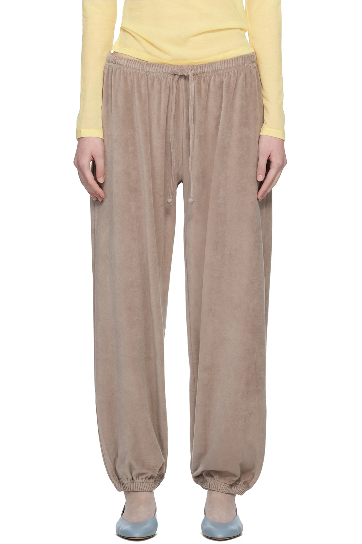 Taupe Velour Pillow Sweatpants