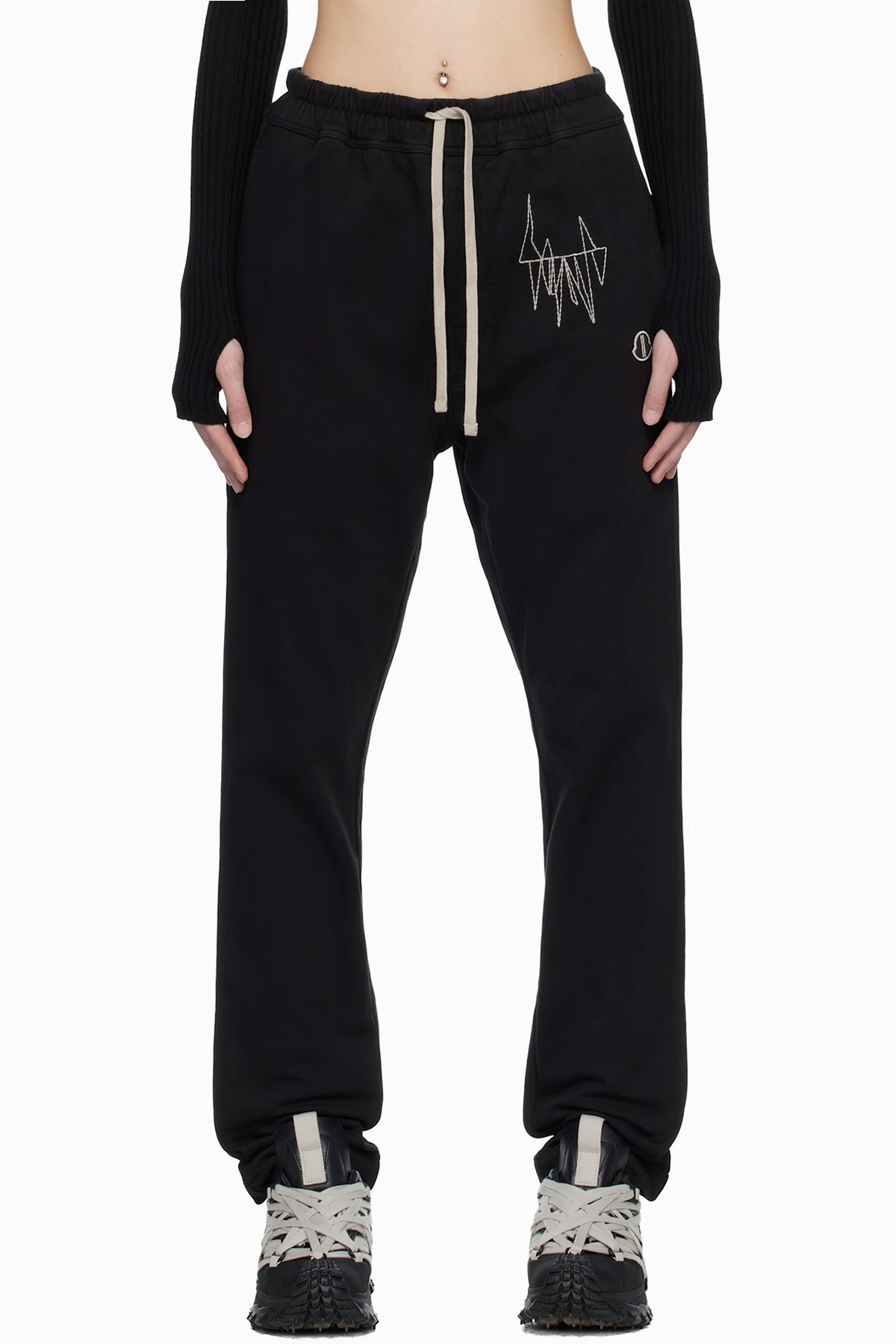 Moncler + Rick Owens Black Jogger Sweatpants