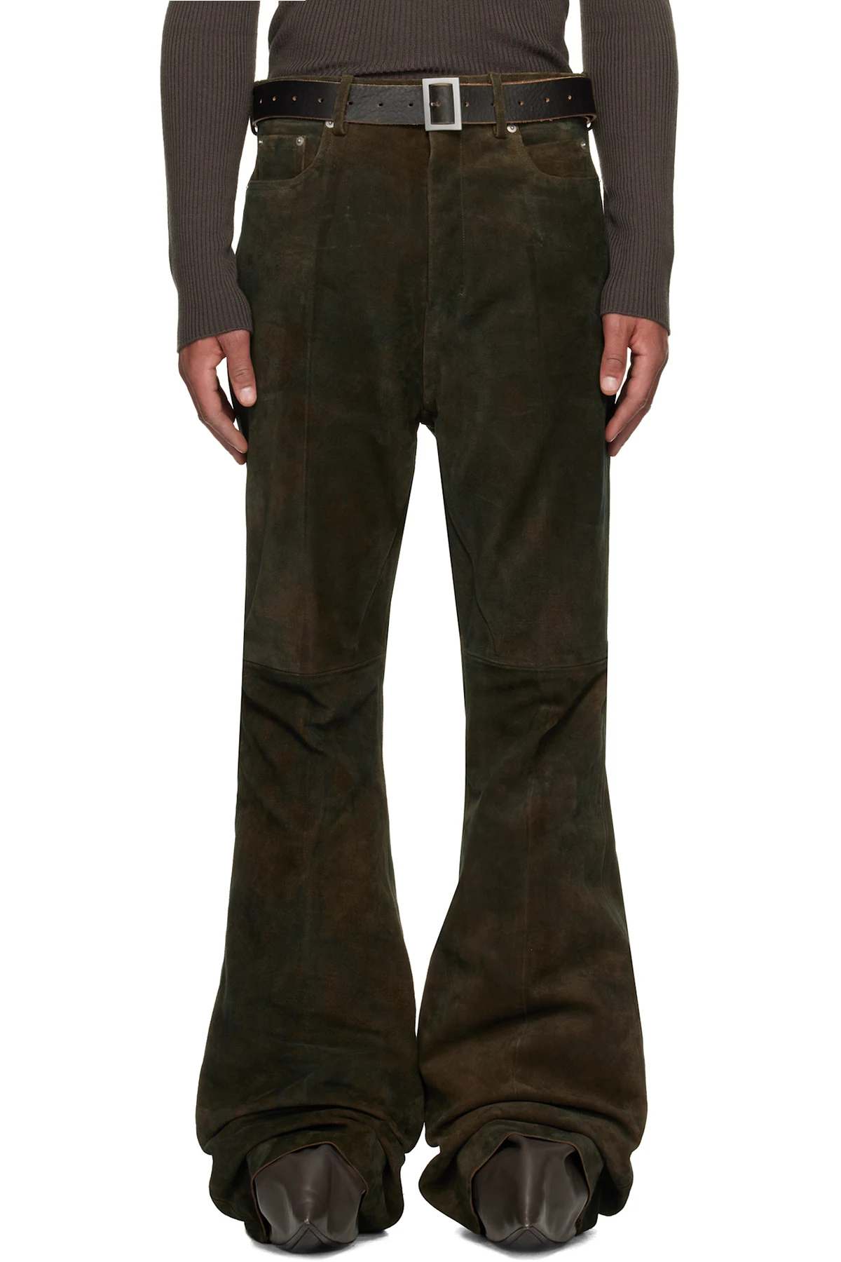 Gray Concordians Bolans Leather Pants