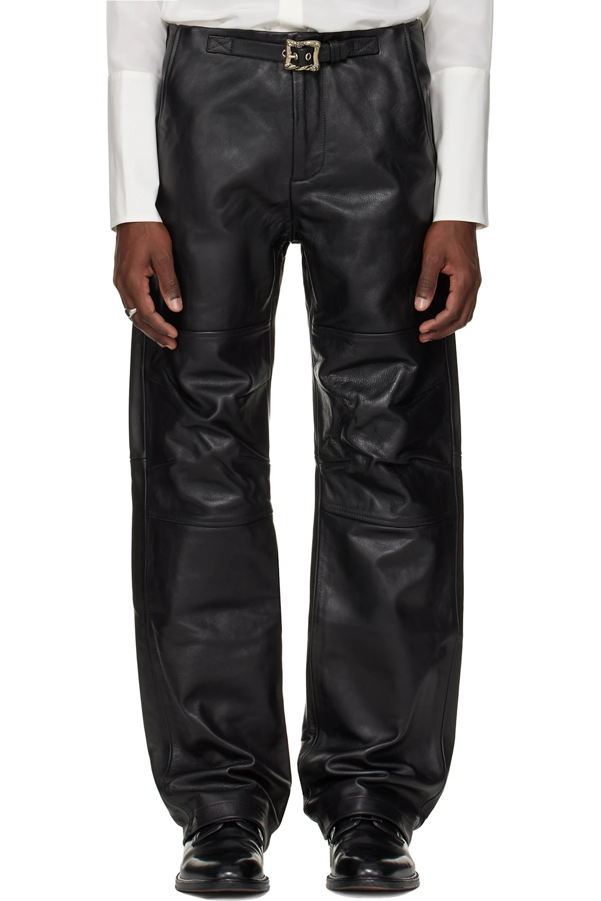 Black Moto Leather Pants
