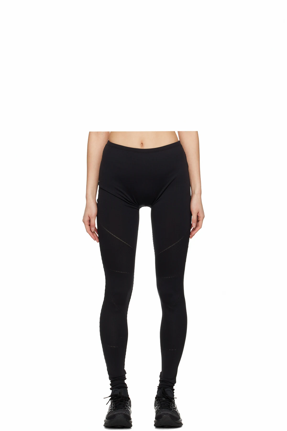 Black Raw Edge Leggings