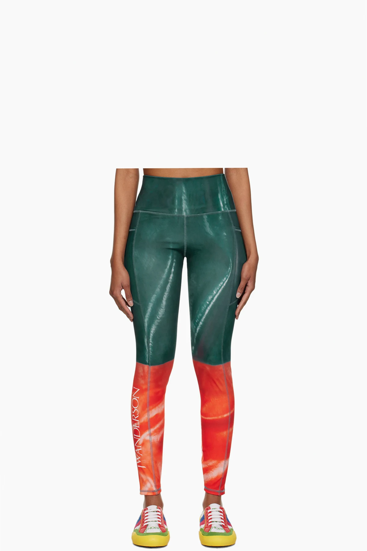 Green & Red Two Tone Leggings