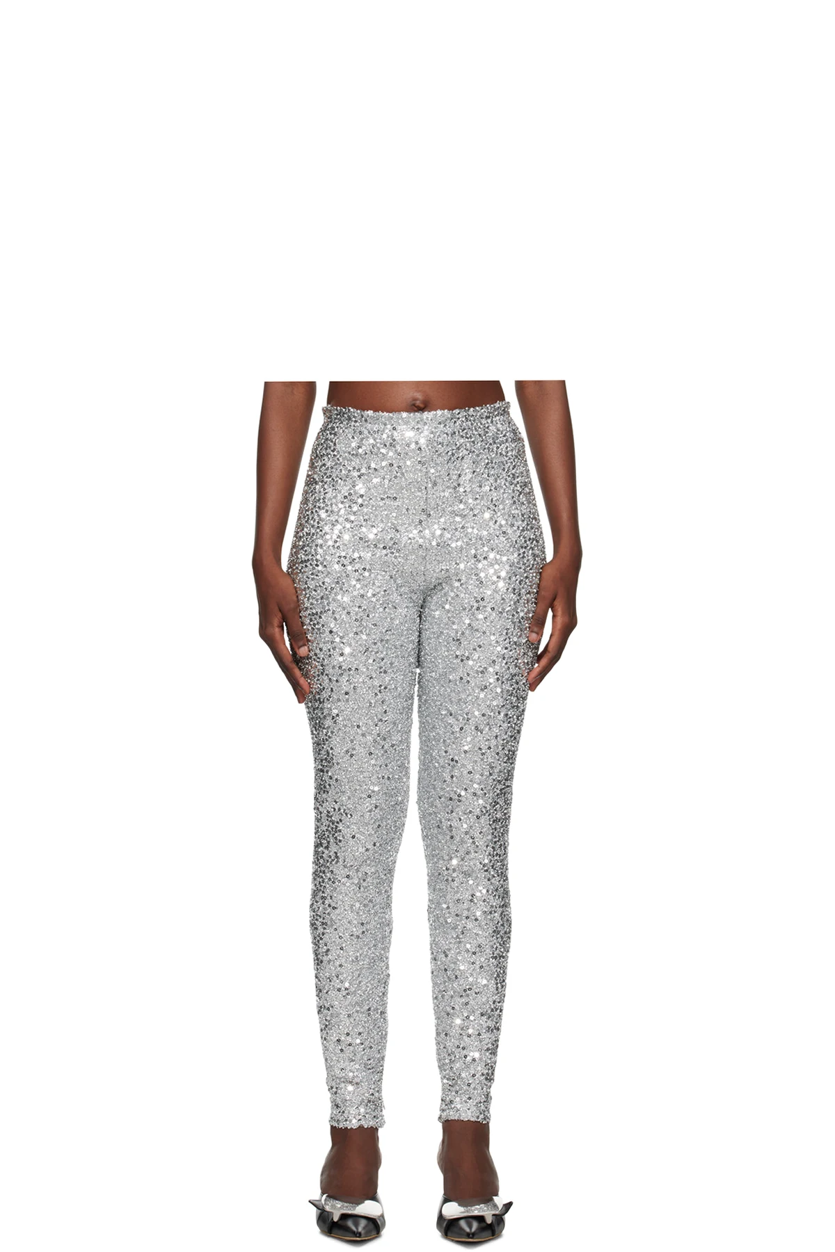 Silver Sequins Leggings