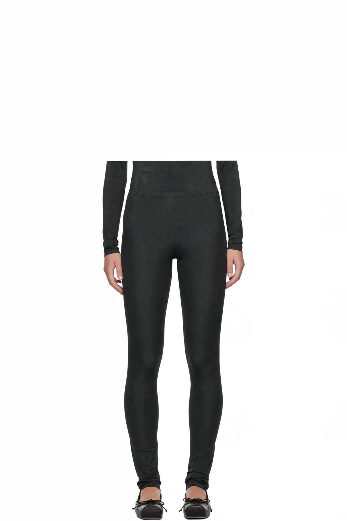 Green & Black Printed Leggings