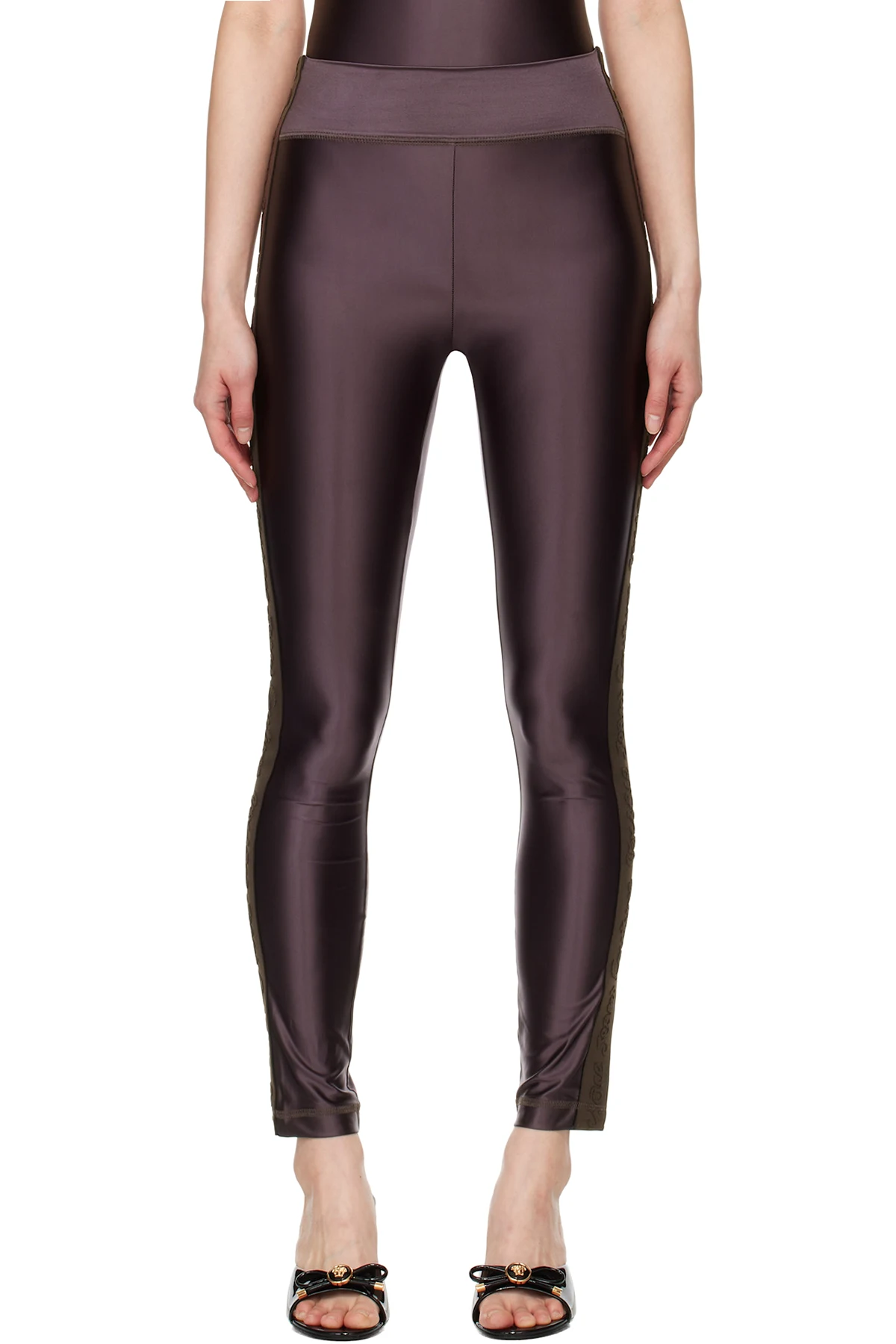 Brown Logo Trim Leggings