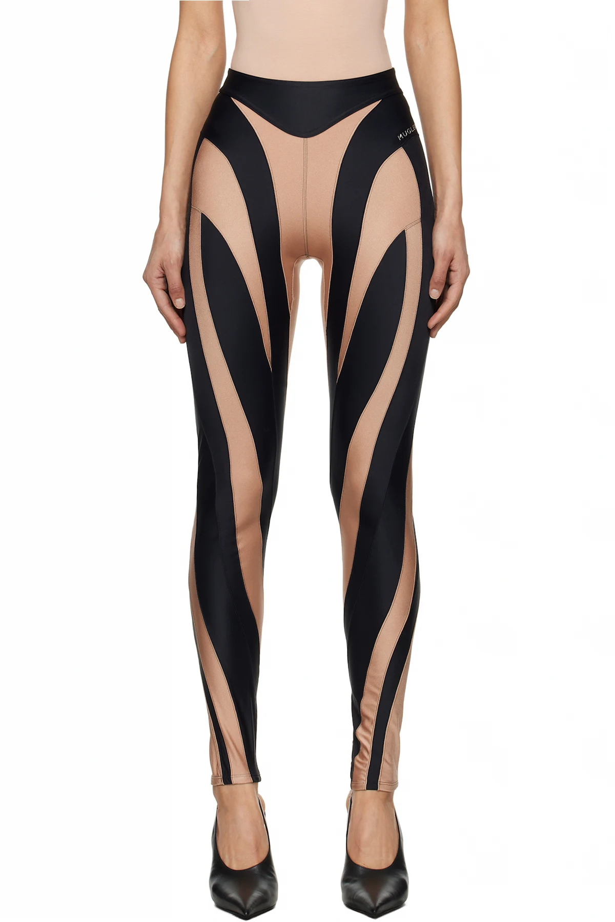 Black & Tan Spiral Leggings