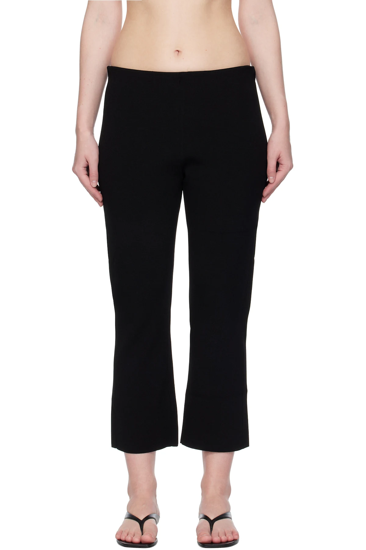 Black Knit Capri Leggings