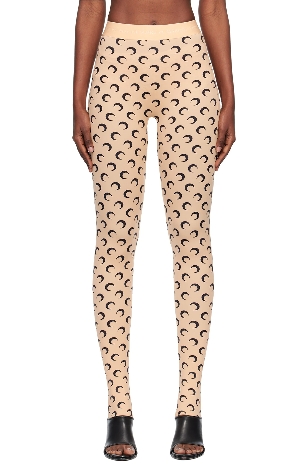 Tan Recycled Moon Jersey Stirrup Leggings