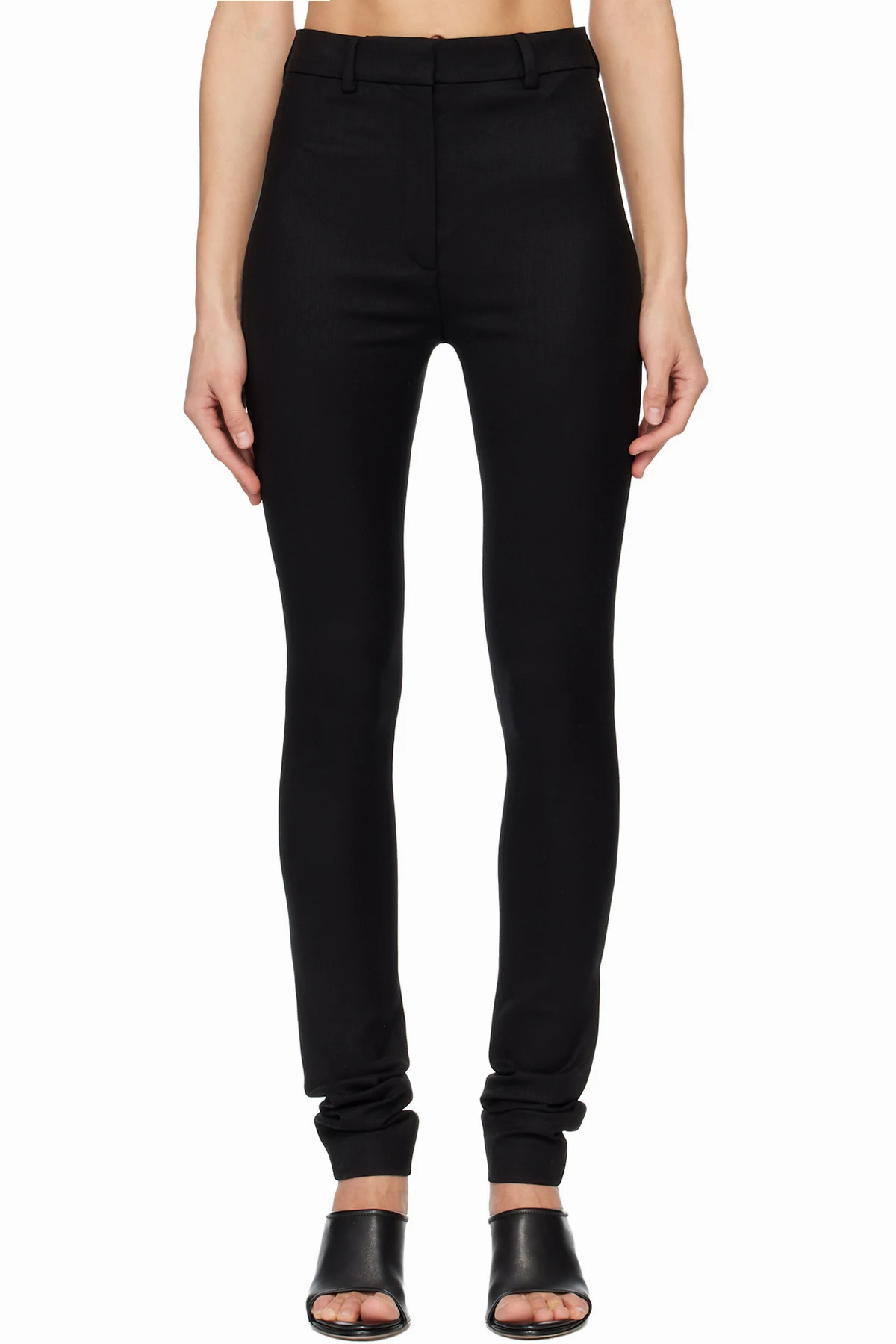 Black Wool Leggings